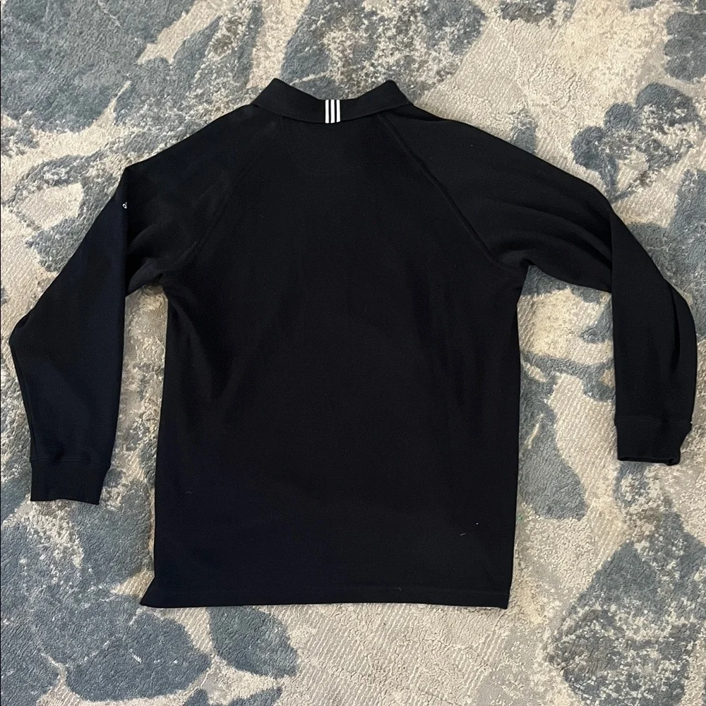 adidas Black Long Sleeve Polo Shirt - Picture 5 of 5